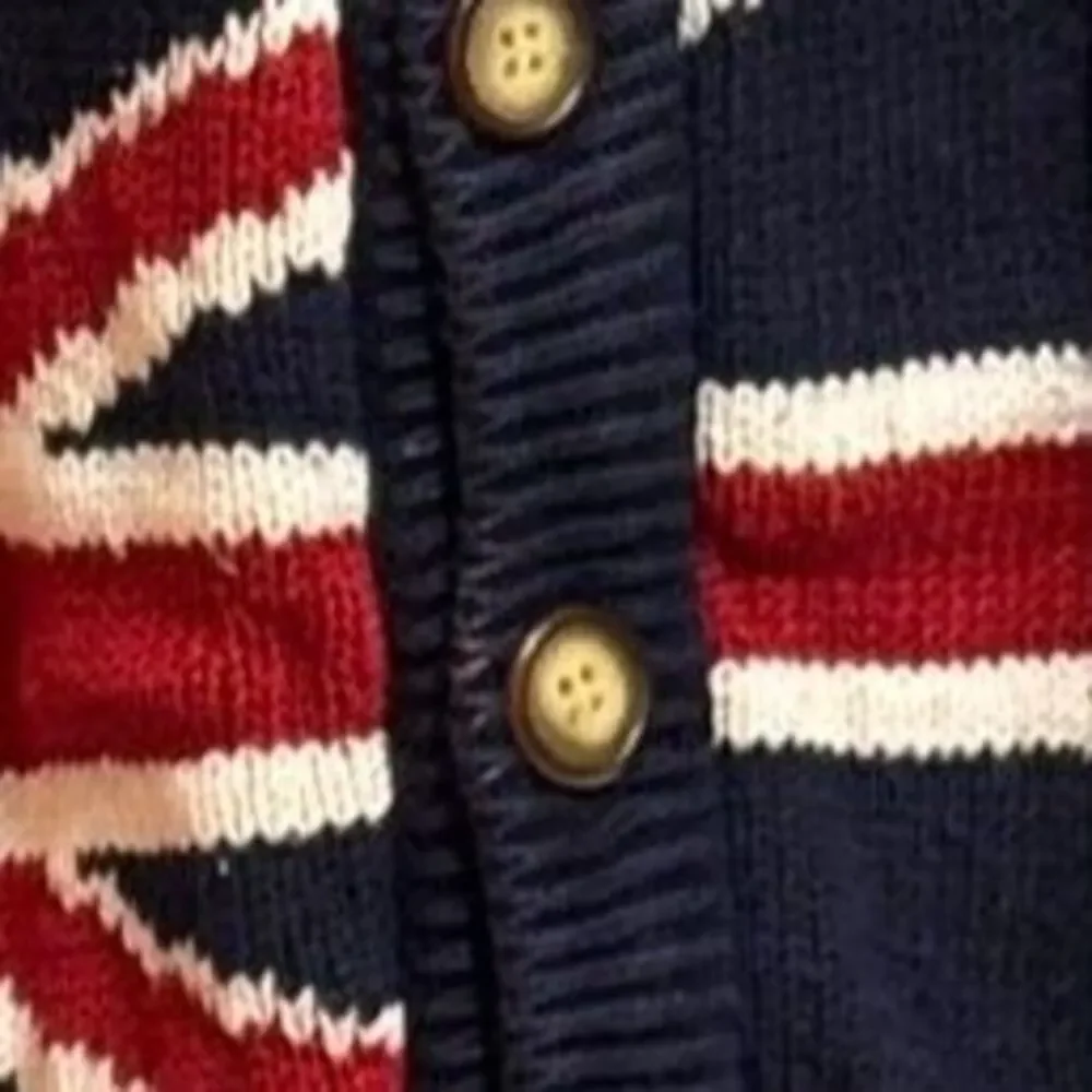 Vintage 90s Structure All-Over Flag Knit Sweater Vest Rare Retro Grandpa READ